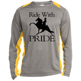 Ride With Pride ST361LS Long Sleeve Heather Colorblock Performance Tee
