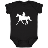 Missouri Fox Trotter WITH MALE RIDER WHITE 4424 Infant Fine Jersey Bodysuit