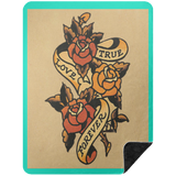 VINTAGE TAT 1 BSHL Premium Black Sherpa Blanket 60x80