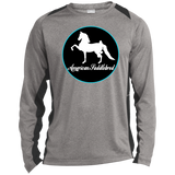 American Saddlebred ST361LS Long Sleeve Heather Colorblock Performance Tee