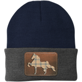 AMERICAN SADDLEBRED LEATHER PATCH (BURBURY) CP90 Knit Cap - Patch