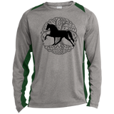 TWH PLEASURE TREE OF LIFE ST361LS Long Sleeve Heather Colorblock Performance Tee