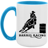 BARREL RACING STYLE 1 4HORSE AM15OZ 15oz. Accent Mug