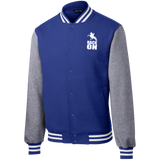 RACK ON RACKING (WHITE ART) ST270 Fleece Letterman Jacket