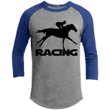 RACING (BLACK) 4HORSE YT200 Youth 3/4 Raglan Sleeve Shirt