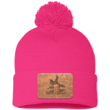 TURNIN AND BURNIN ON LEATHER SP15 Pom Pom Knit Cap - Patch