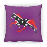 Rebel on the Rail Tennessee Walking Horse Pleasure ZP16 Medium Square Pillow