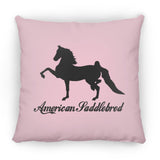 American Saddlebred 2 (black) ZP18 Large Square Pillow