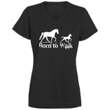 BORN TO WALK 1790 Ladies’ Moisture-Wicking V-Neck Tee