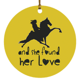 Tennessee Walking Horse  SHE FOUND HER LOVE TWH PERFORMANCE CUTTING BOARD SUBORNC Circle Ornament