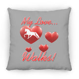 MY LOVE WALKS (Pleasure) ZP18 Large Square Pillow