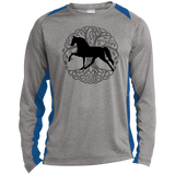 TWH PLEASURE TREE OF LIFE ST361LS Long Sleeve Heather Colorblock Performance Tee