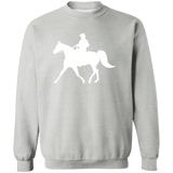 Missouri Fox Trotter WITH MALE RIDER WHITE G180 Crewneck Pullover Sweatshirt