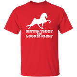 SITTIN TIGHT LOOKIN RIGHT TWH PERFORMANCE(WHITE) G500 5.3 oz. T-Shirt