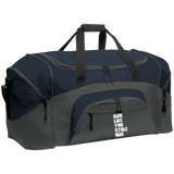 RIDE LIKE YOU STOLE HIM (WHITE) BG99 Colorblock Sport Duffel