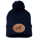 TENNESSEE WALKING HORSE PERFORMANCE LEATHER SP15 Pom Pom Knit Cap - Patch