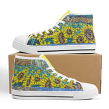 NASHVILLE BRAND SUNFLOWER ART High-Top Canvas Shoes