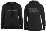 I AM GOOD ENOUGH (WHT) LST254 Ladies' Pullover Hooded Sweatshirt