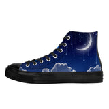 NASHVILLE BRAND MOON AND STARS JMD High Top Canvas Shoes - Black
