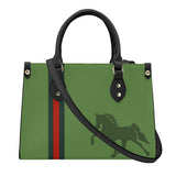 Tennessee Walking Horse Green JMD Luxury Women PU Tote Bag - Black