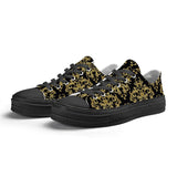 NASHVILLE BRAND BLACK DAMASK Unisex Classic Low Top Canvas Shoes - Black
