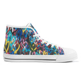 NASHVILLE BRAND HEART GRAFFITI  High-Top Canvas Shoes