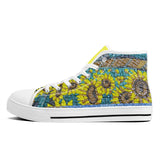 NASHVILLE BRAND SUNFLOWER ART High-Top Canvas Shoes