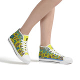 NASHVILLE BRAND SUNFLOWER ART High-Top Canvas Shoes