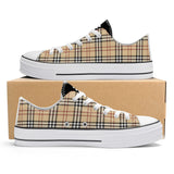 NASHVILLE BRAND BURBURY Classic Low Top Canvas Shoes - White