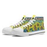 NASHVILLE BRAND SUNFLOWER ART High-Top Canvas Shoes