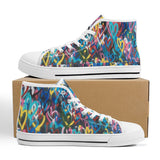 NASHVILLE BRAND HEART GRAFFITI  High-Top Canvas Shoes