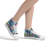 NASHVILLE BRAND HEART GRAFFITI  High-Top Canvas Shoes