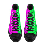 NASHVILLE BRAND NEON CONFUSED High Top Canvas Shoes - Black