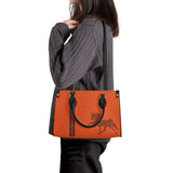 Tennessee Walking Horse Rio Orange Luxury Women PU Tote Bag - Black