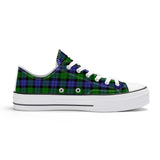 NASHVILLE BRAND GREEN AND BLUE PLAID Classic Low Top Canvas Shoes
