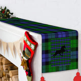 TENNESSEE WALKING HORSE PERFORMANCE GREEN BLUE PLAID Linen Table Runner 14x60in