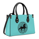 SADDLEBRED AZTEC SEASIDE BLUE Luxury Women PU Tote Bag - Black