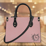 SADDLEBRED NATURAL PINK Luxury Women PU Tote Bag - Black Piping