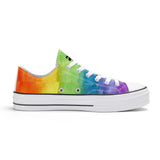 NASHVILLE BRAND PAINTED RAINBOW  Classic Low Top Canvas Shoes