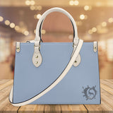 TENNESSEE WALKING HORSE PLEASURE SHELL BLUE Luxury Women PU Tote Bag - White