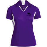 American Saddlebred 2 (black) LST655 Ladies' Colorblock Polo - My Pony Store