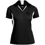 American Saddlebred 2 (black) LST655 Ladies' Colorblock Polo - My Pony Store