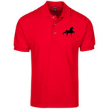 American Saddlebred (black) K420 Cotton Pique Knit Polo - My Pony Store