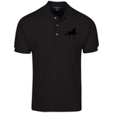 American Saddlebred (black) K420 Cotton Pique Knit Polo - My Pony Store