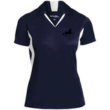 American Saddlebred (black) LST655 Ladies' Colorblock Performance Polo - My Pony Store