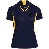 American Saddlebred (black) LST655 Ladies' Colorblock Performance Polo - My Pony Store