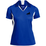 American Saddlebred (black) LST655 Ladies' Colorblock Performance Polo - My Pony Store