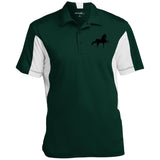 American Saddlebred (black) ST655 Men's Colorblock Performance Polo - My Pony Store
