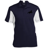 American Saddlebred (black) ST655 Men's Colorblock Performance Polo - My Pony Store