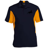 American Saddlebred (black) ST655 Men's Colorblock Performance Polo - My Pony Store